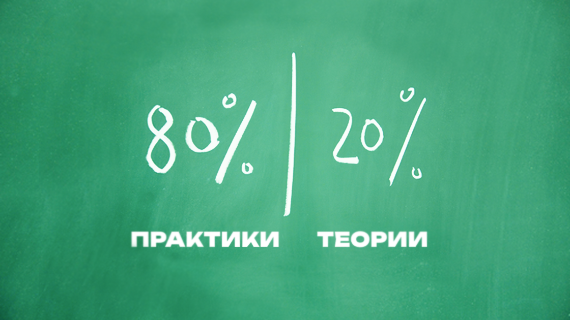 80% практики — 20% теории